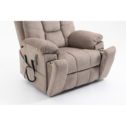 Power Lift Recliner Chair Massage and Heat,Dual Motor Lift Recliner,Electric Recliner with Cup Holders Pocket,400lbs