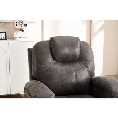 Power Lift Recliner Chair Overstuffed Wide Massage Chair Heavy Duty and Safety Motion Reclining Mechanism with Side Pockets