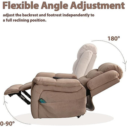 Lay flat recliner Power Lift Recliner Chair for Elderly with Massage and Heat