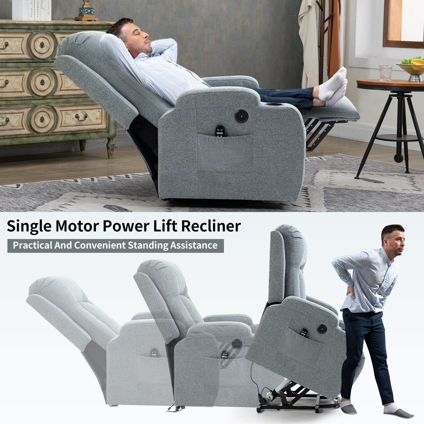 Power Lift Recliner Chair for Elderly