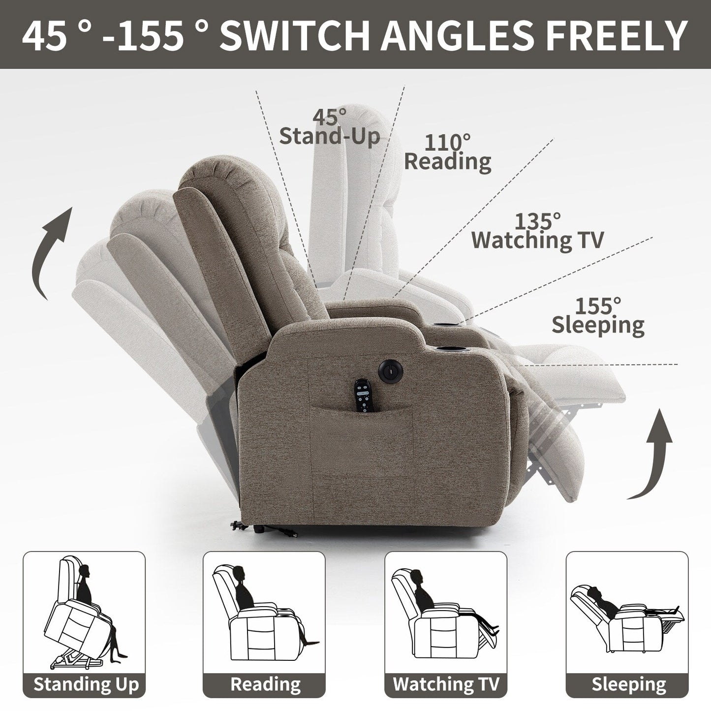 Power Lift Recliner Chair for Elderly