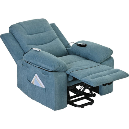 Power Lift Recliner Chair for Elderly, Adjustable Massage & Heating Functions, Infinite Recline, Side Pocket