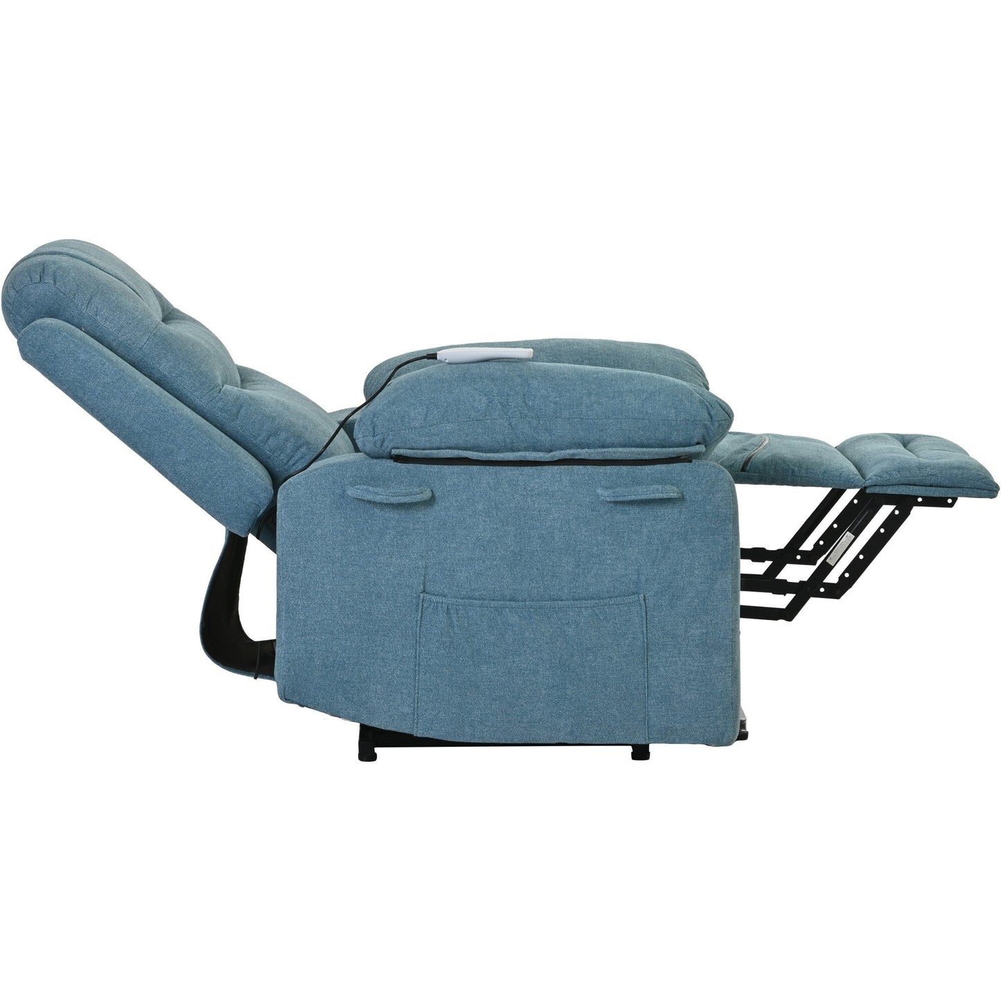 Power Lift Recliner Chair for Elderly, Adjustable Massage & Heating Functions, Infinite Recline, Side Pocket