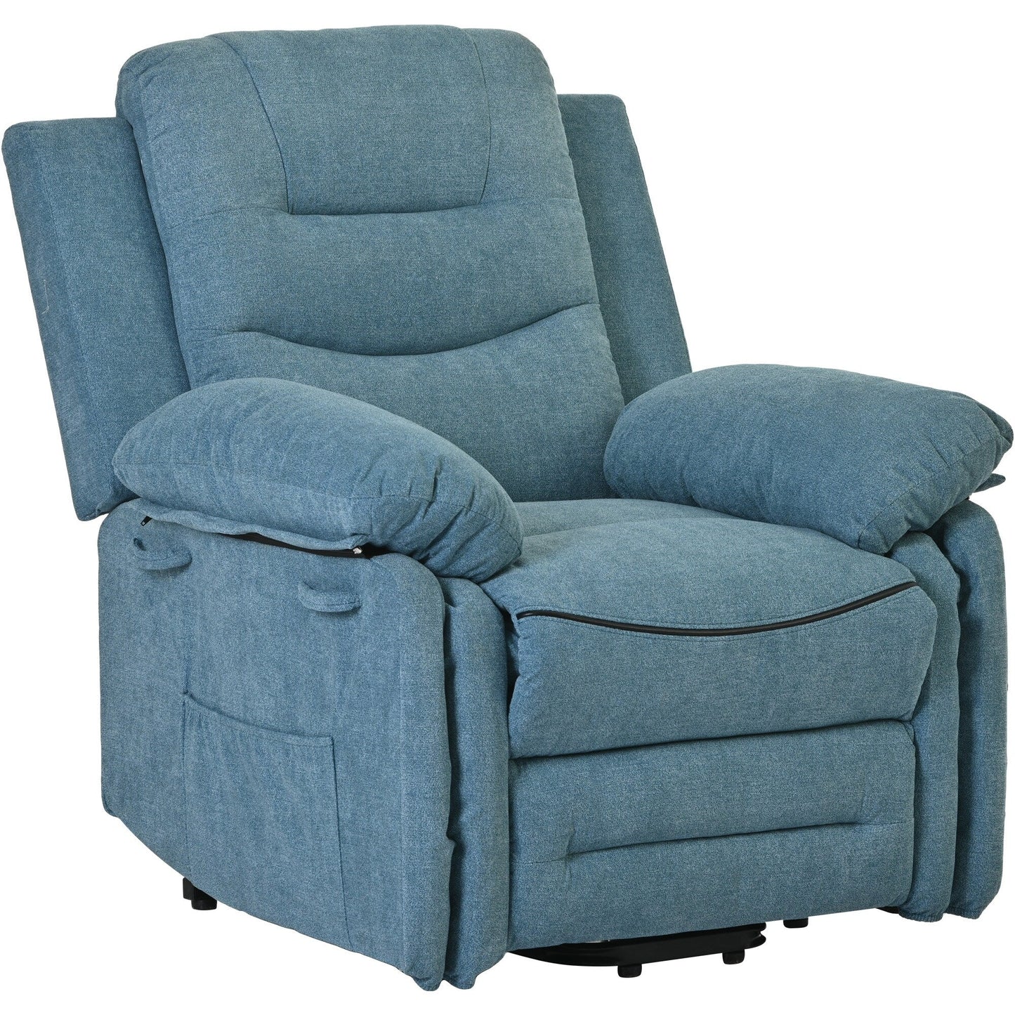 Power Lift Recliner Chair for Elderly, Adjustable Massage & Heating Functions, Infinite Recline, Side Pocket
