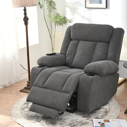 Power Lift Recliner Chair for Elderly, Classic Single Sofa,Home Theater Seat with 2 Cup Holders, Side Pockets, Remote Control