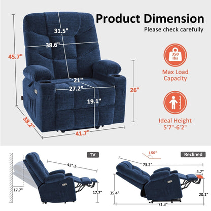 Power Lift Recliner Chair for Elderly, Fabric