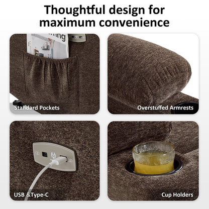 Power Lift Recliner Chair for Elderly, Fabric