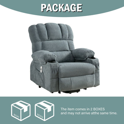 Power Lift Recliner Chair for Elderly, Heat  Massage Recliners Chair