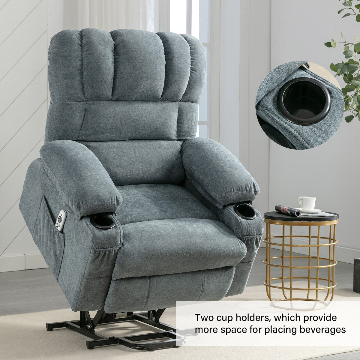 Power Lift Recliner Chair for Elderly, Heat  Massage Recliners Chair