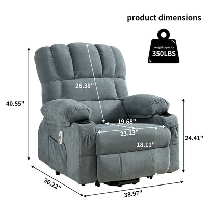 Power Lift Recliner Chair for Elderly, Heat  Massage Recliners Chair