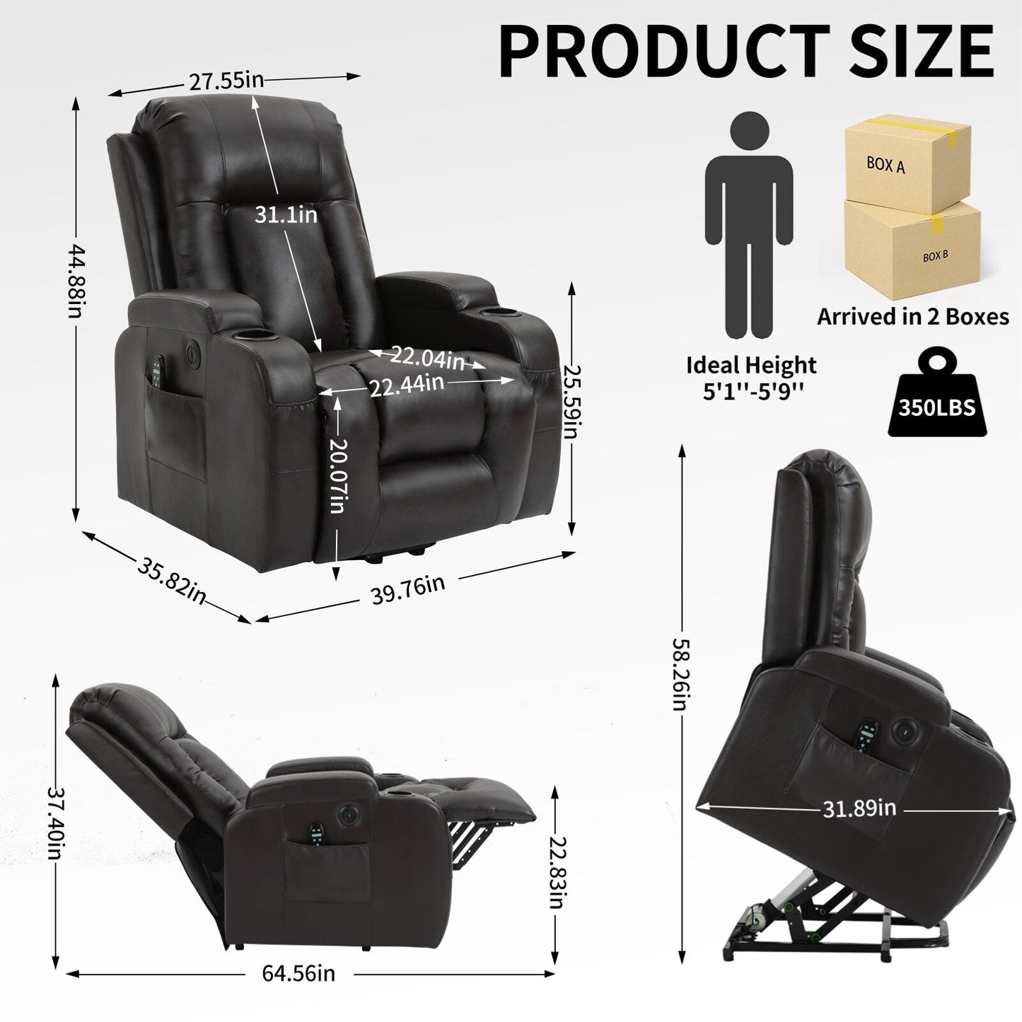 Power Lift Recliner Chair for Elderly