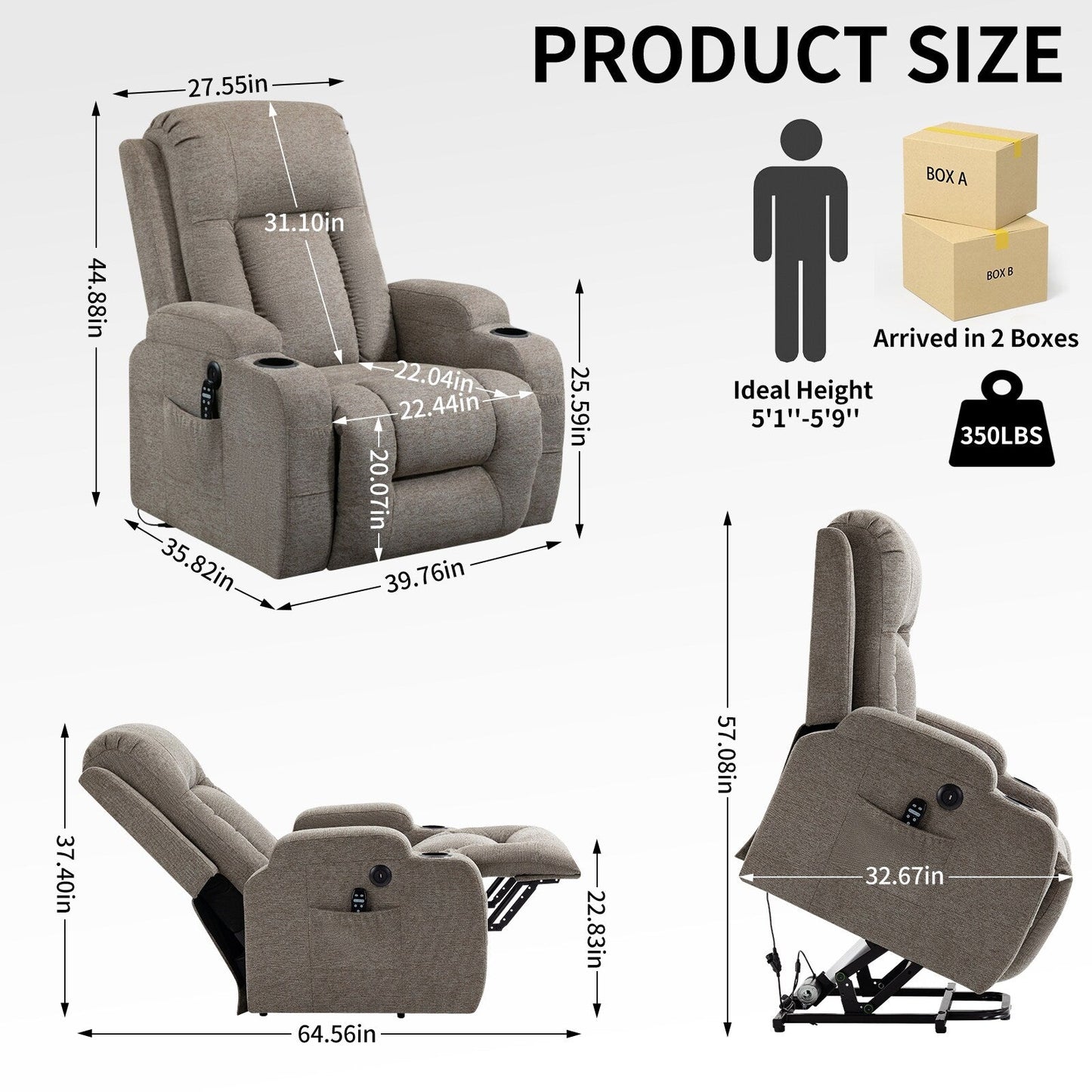 Power Lift Recliner Chair for Elderly