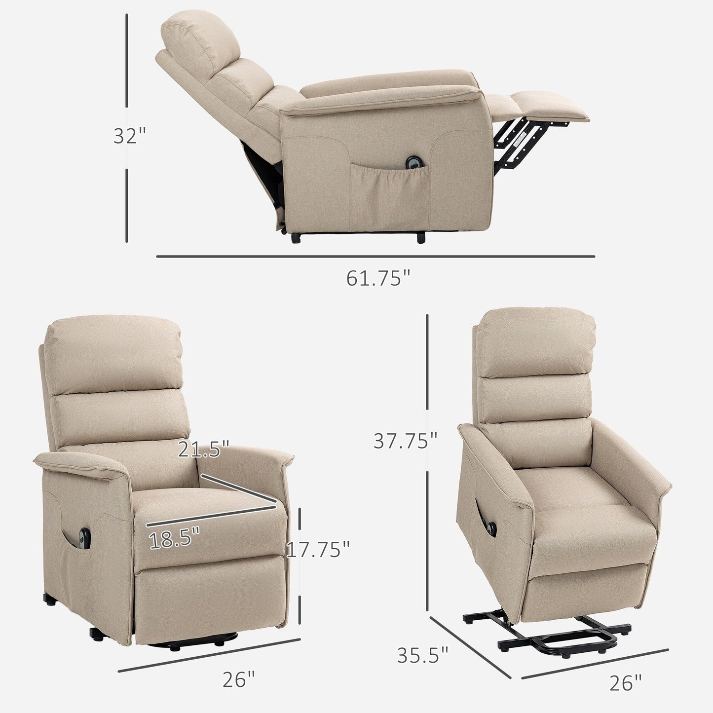 Power Lift Recliner Chair for Elderly