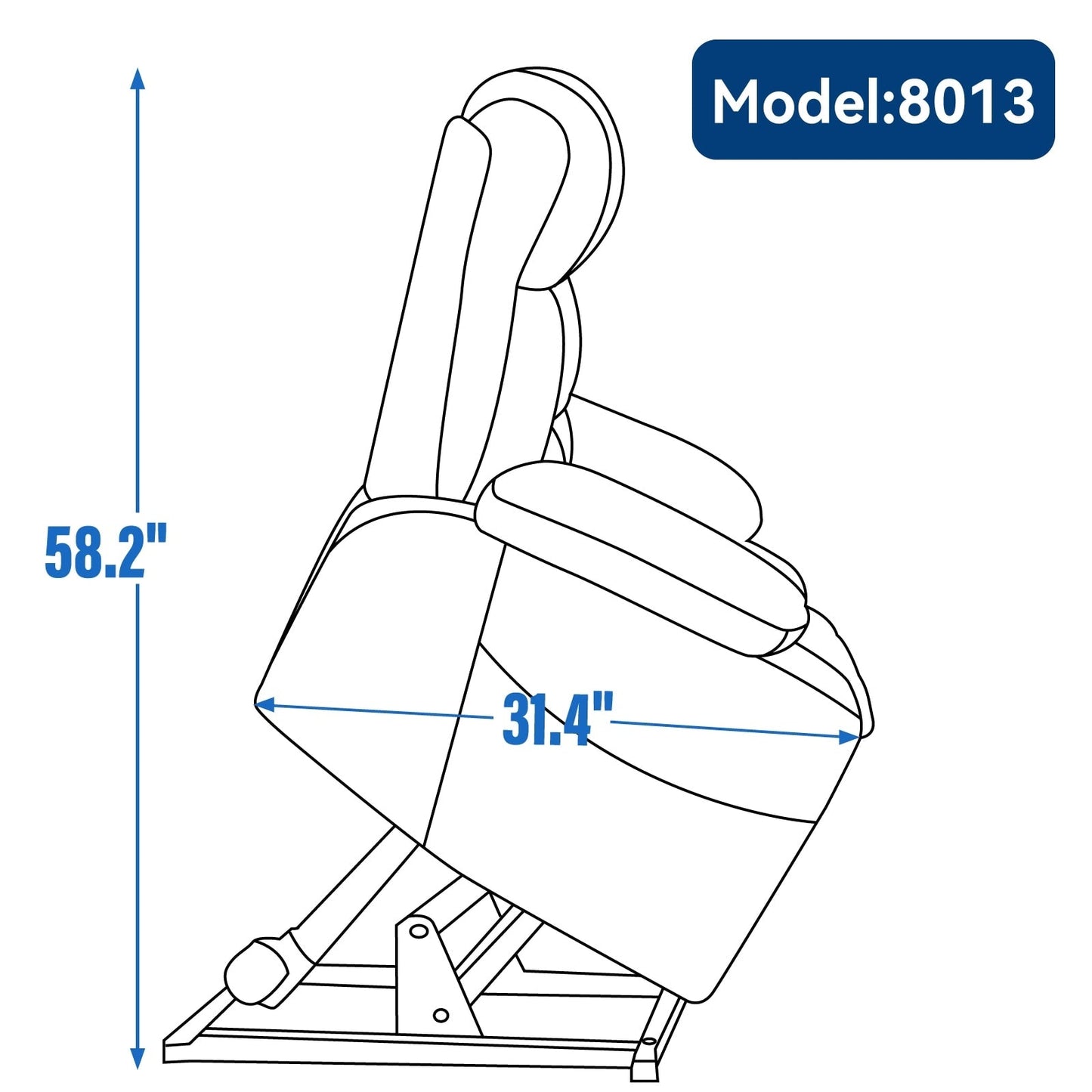 Power Lift Recliner Chair with Dual Motors, 8-Point Vibration Massage & Lumbar Heat, Dual Cup Holders & Side Pockets