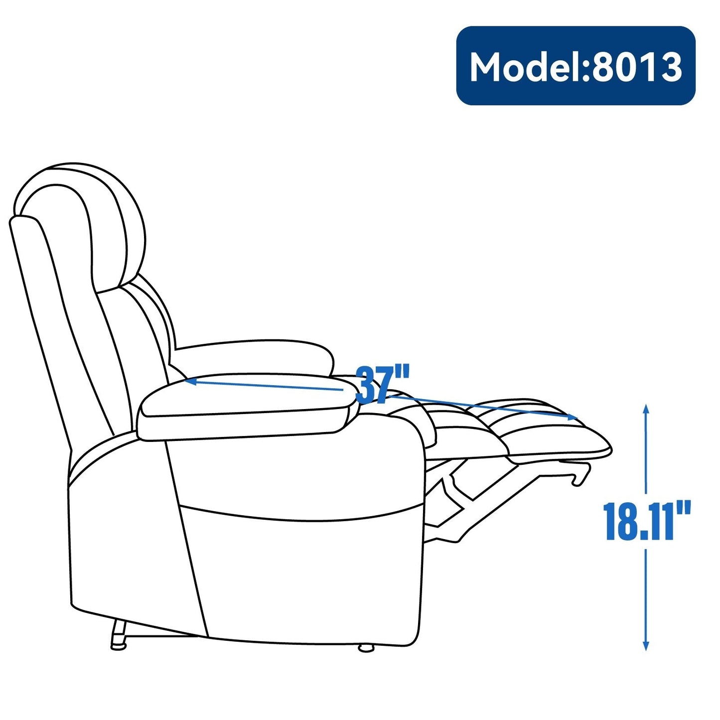 Power Lift Recliner Chair with Dual Motors, 8-Point Vibration Massage & Lumbar Heat, Dual Cup Holders & Side Pockets