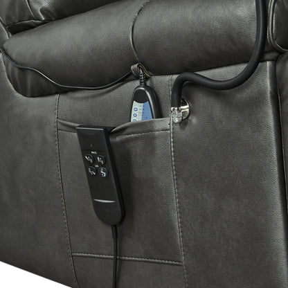 Power Lift Recliner Chair with Dual OKIN Motors, Infinite Position, Massage and Heat, Cup Holders