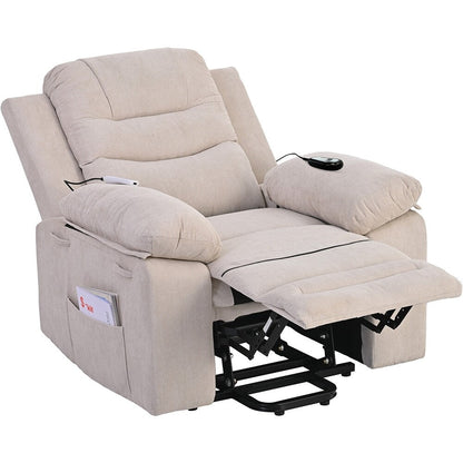 Power Lift Recliner Chair with Heat Massage and Storage Pocket