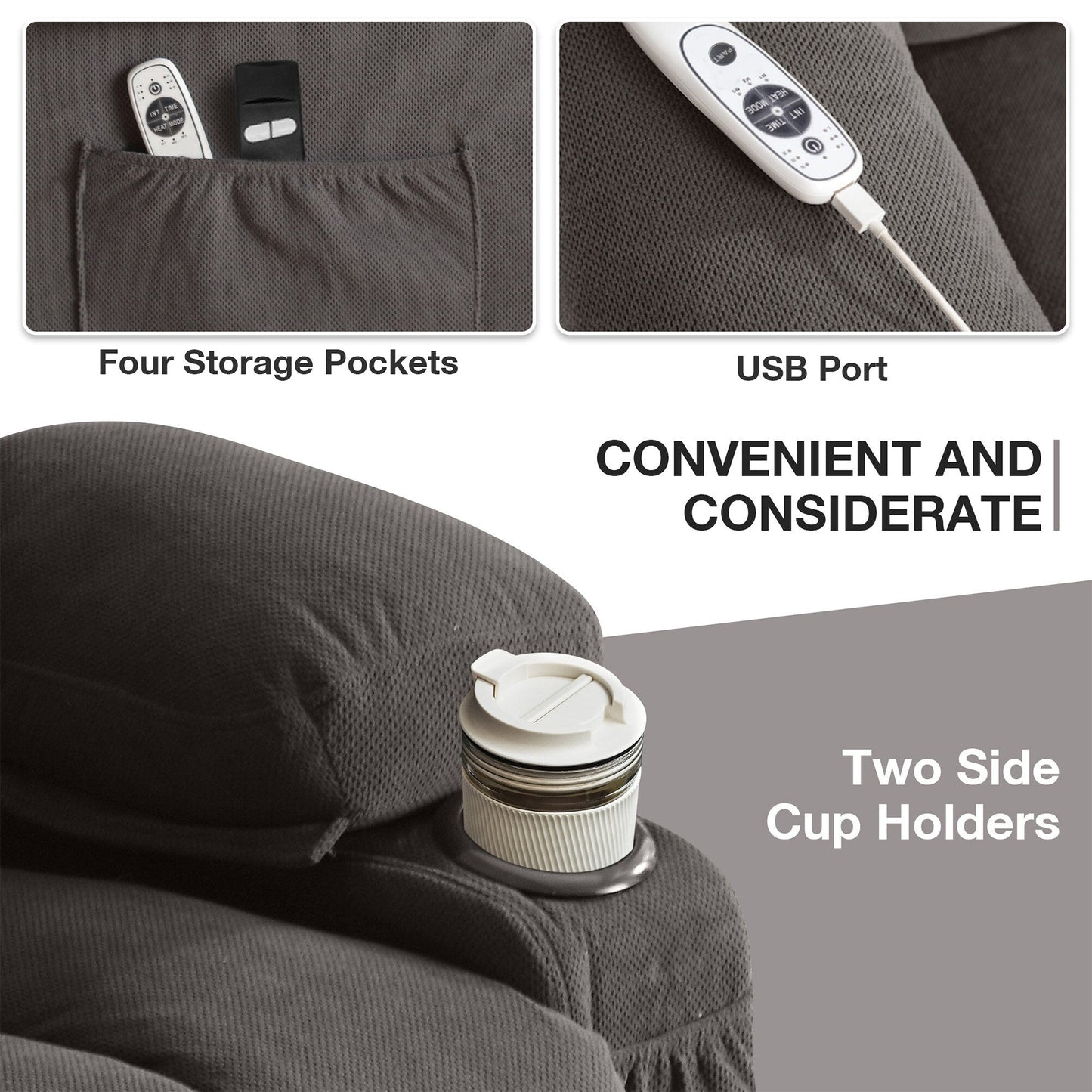 Power Lift Recliner Chair with Heat and Massage