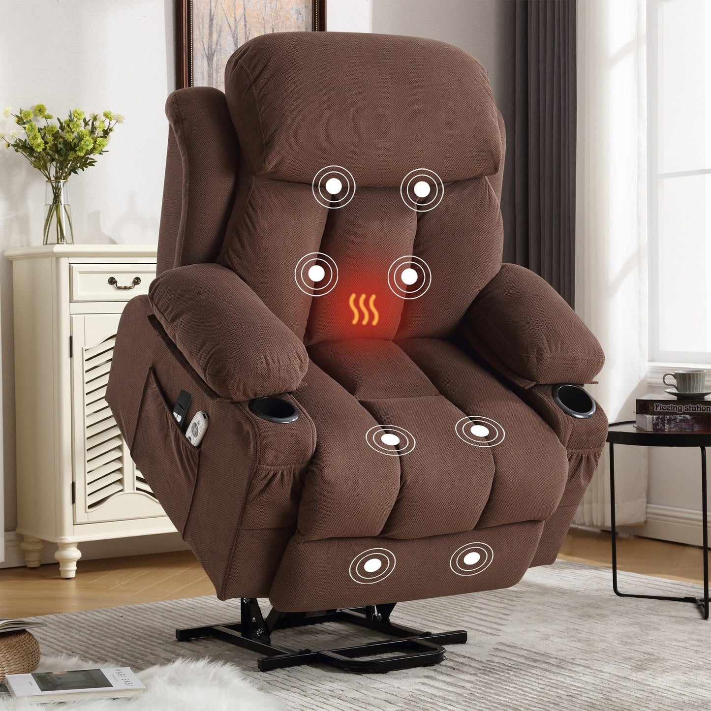 Power Lift Recliner Chair with Heat and Massage