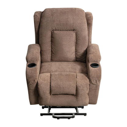 Power Lift Recliner Chair with Heat, Massage, USB Port, and Side Pocket for Elderly, Adjustable Reclining for Living Room