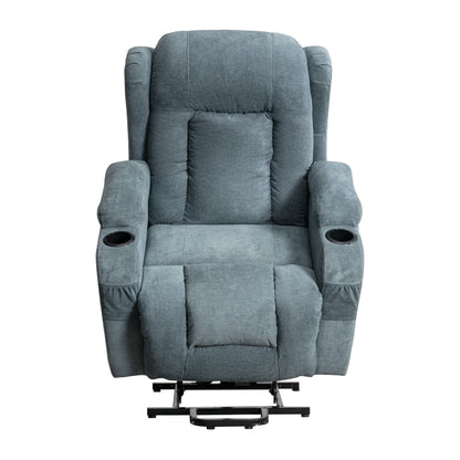 Power Lift Recliner Chair with Heat, Massage, USB Port, and Side Pocket for Elderly, Adjustable Reclining for Living Room