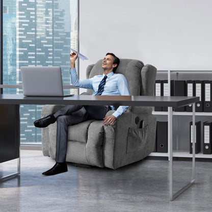 Power Lift Recliner Chair with Heat, Massage, USB Port, and Side Pocket for Elderly, Adjustable Reclining for Living Room