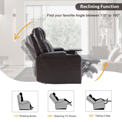 Nestfair Power Motion Recliner with 2 Cup Holders and 360° Swivel Tray Table