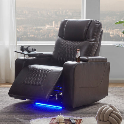 Nestfair Power Motion Recliner with 2 Cup Holders and 360° Swivel Tray Table