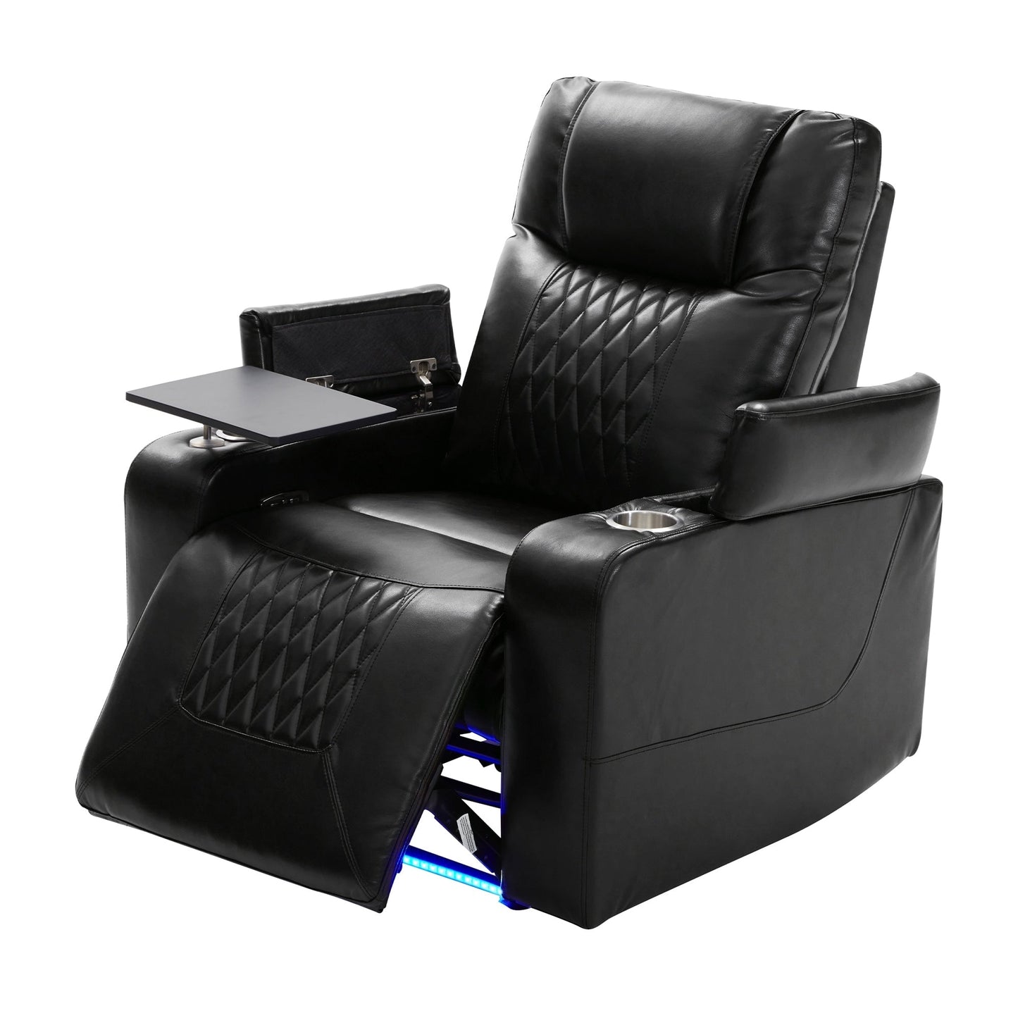Nestfair Power Motion Recliner with 2 Cup Holders and 360° Swivel Tray Table