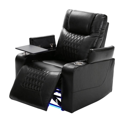 Nestfair Power Motion Recliner with 2 Cup Holders and 360° Swivel Tray Table