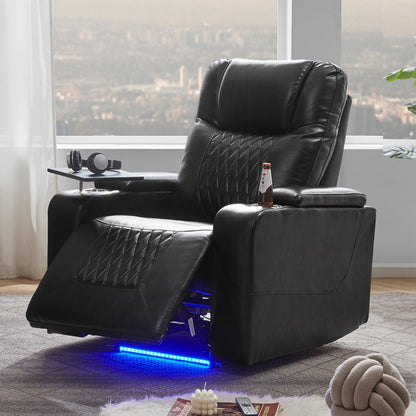 Nestfair Power Motion Recliner with 2 Cup Holders and 360° Swivel Tray Table