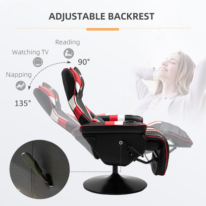 Racing Style Computer Recliner with Lumbar Support