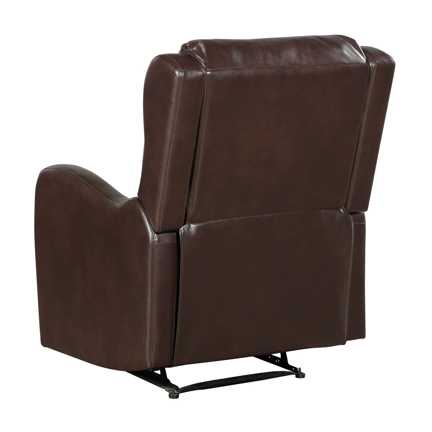 Reclining Chair 1pc Comfort Seating Faux Leather Upholstery Living Room Furniture Solid Wood