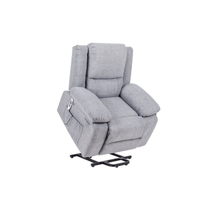 Reclining Lift Chair with Massage, Heating, and Remote Control Pockets
