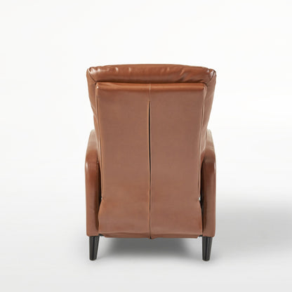 Roomfitters 33.5 Wide Faux Leather Push Back Standard Recliner, Brown