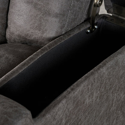 Roomfitters 33 Wide Power Standard Recliner Chair with Arm Storage and USB, Slate