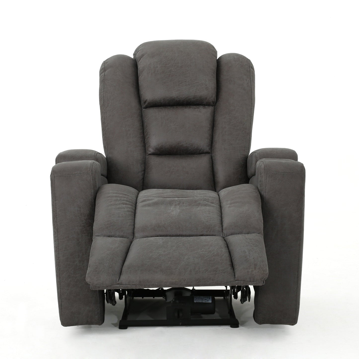 Roomfitters 33 Wide Power Standard Recliner Chair with Arm Storage and USB, Slate