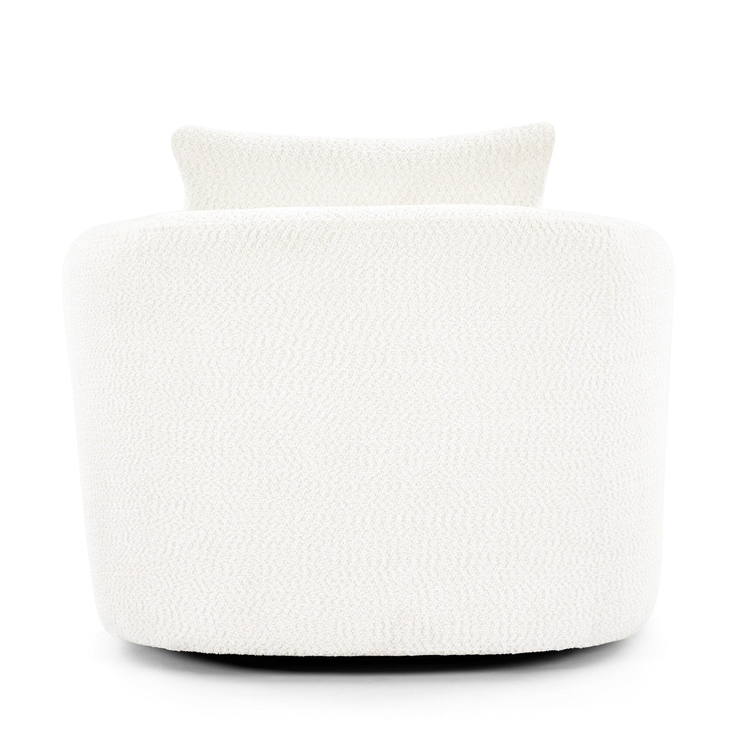 Roomfitters 360Â° Chenille Upholstered Swivel Barrel Chair Accent Sofa with Throw Pillow for Living Room Bedroom Office Hotel
