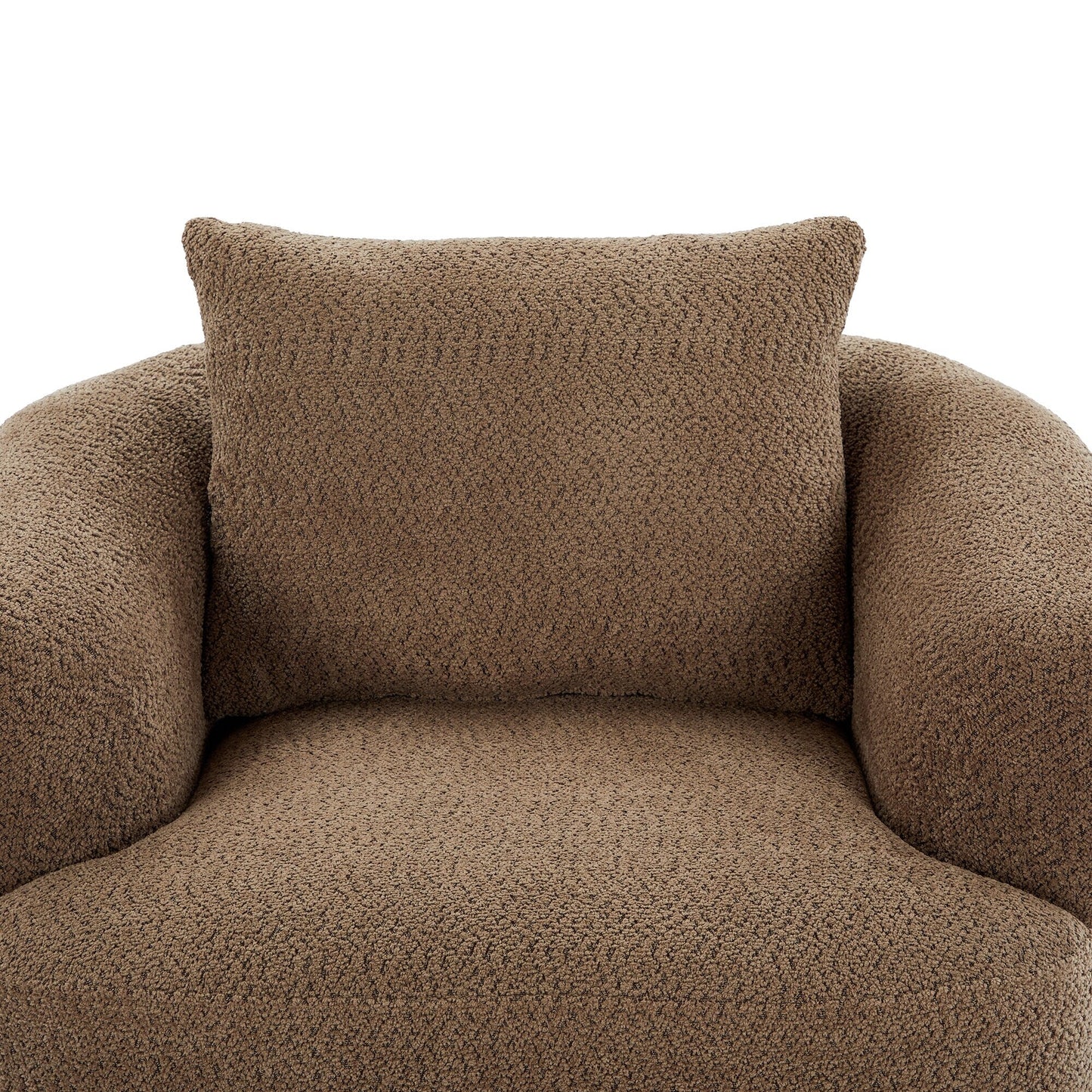 Roomfitters 360Â° Chenille Upholstered Swivel Barrel Chair Accent Sofa with Throw Pillow for Living Room Bedroom Office Hotel