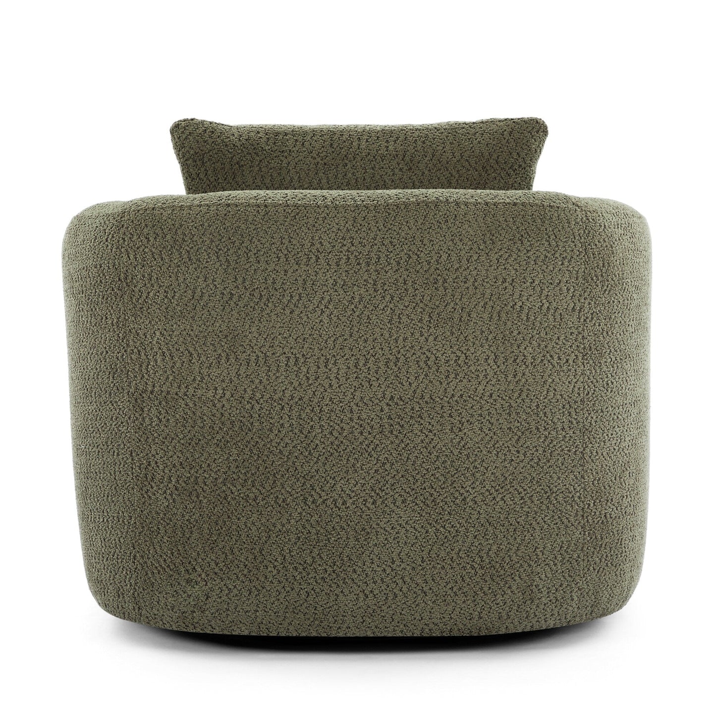 Roomfitters 360Â° Chenille Upholstered Swivel Barrel Chair Accent Sofa with Throw Pillow for Living Room Bedroom Office Hotel
