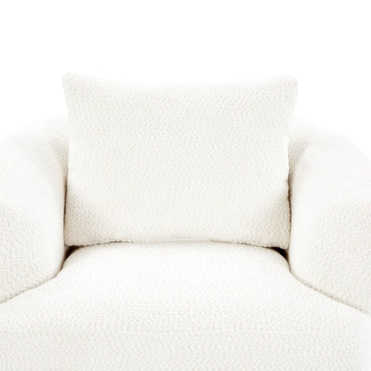 Roomfitters 360Â° Chenille Upholstered Swivel Barrel Chair Accent Sofa with Throw Pillow for Living Room Bedroom Office Hotel