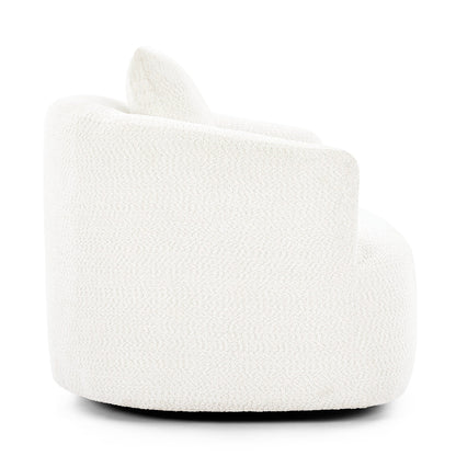 Roomfitters 360Â° Chenille Upholstered Swivel Barrel Chair Accent Sofa with Throw Pillow for Living Room Bedroom Office Hotel