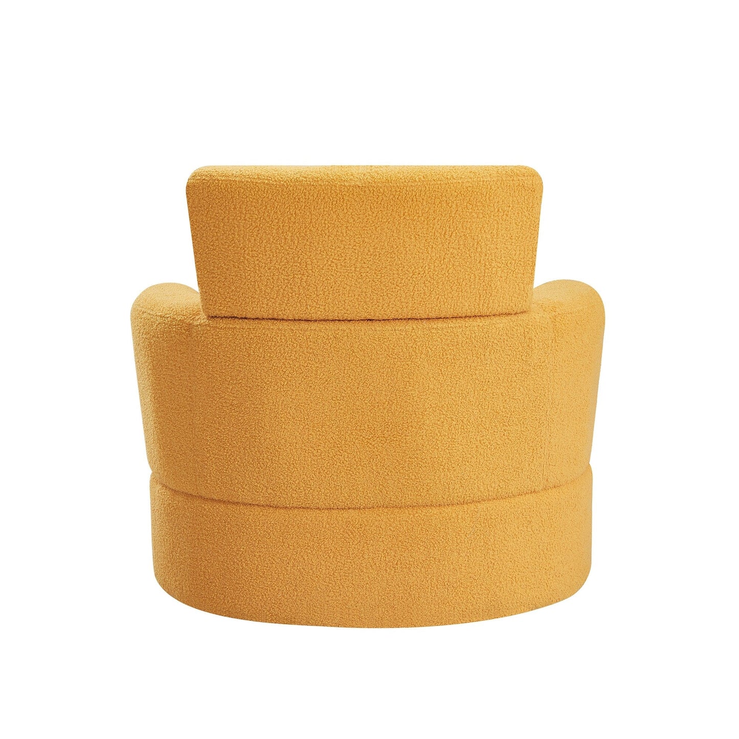 Roomfitters 360Â° Upholstered Swivel Barrel Accent Chair with Adjustable Headrest for Living Room