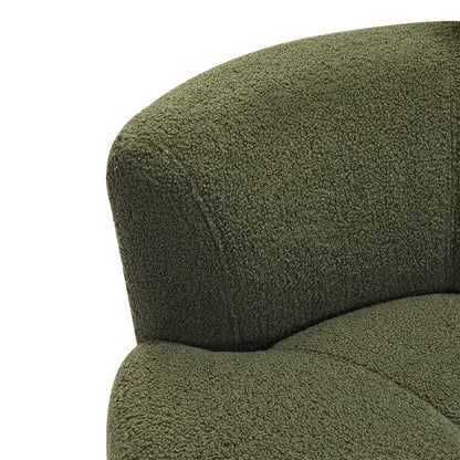 Roomfitters 360Â° Upholstered Swivel Barrel Accent Chair with Adjustable Headrest for Living Room