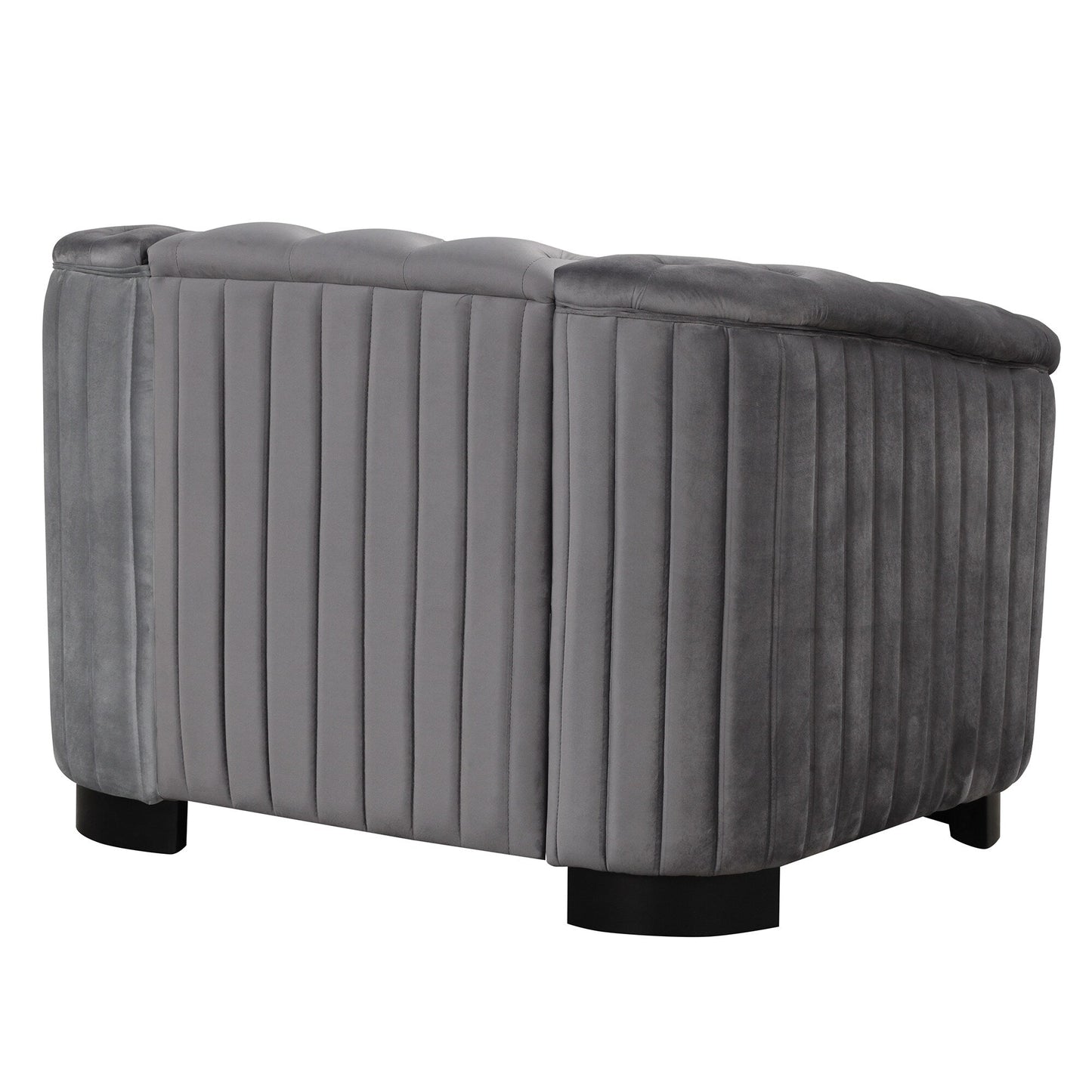 Roomfitters 41.5 Velvet Upholstered Accent Sofa Chair with Thick Removable Cushion Modern Single Couch