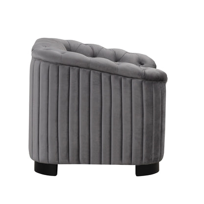 Roomfitters 41.5 Velvet Upholstered Accent Sofa Chair with Thick Removable Cushion Modern Single Couch