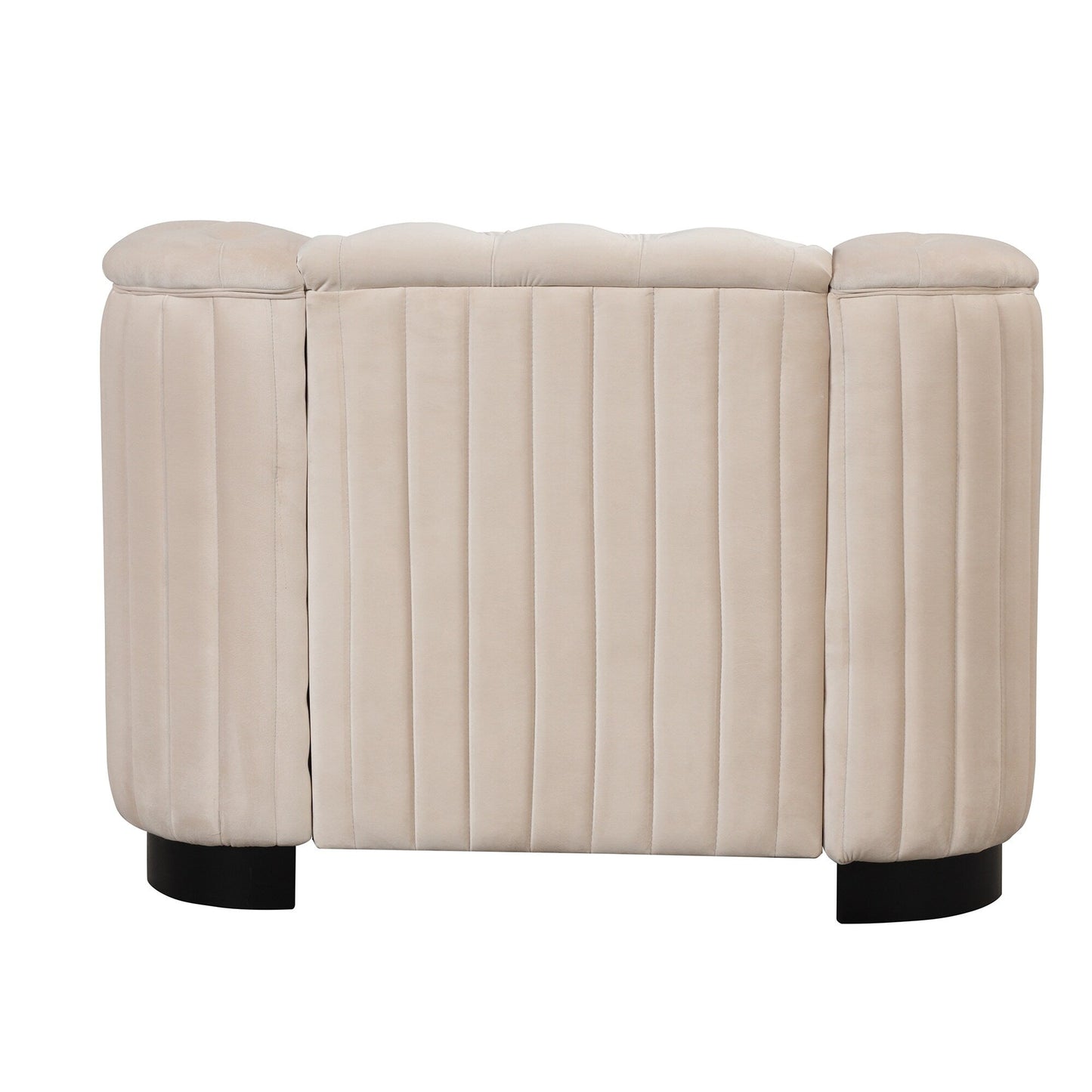 Roomfitters 41.5 Velvet Upholstered Accent Sofa Chair with Thick Removable Cushion Modern Single Couch