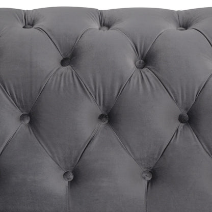 Roomfitters 41.5 Velvet Upholstered Accent Sofa Chair with Thick Removable Cushion Modern Single Couch