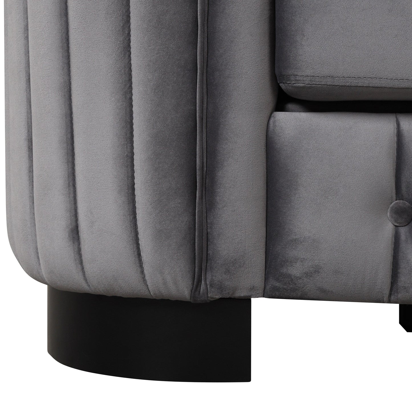 Roomfitters 41.5 Velvet Upholstered Accent Sofa Chair with Thick Removable Cushion Modern Single Couch