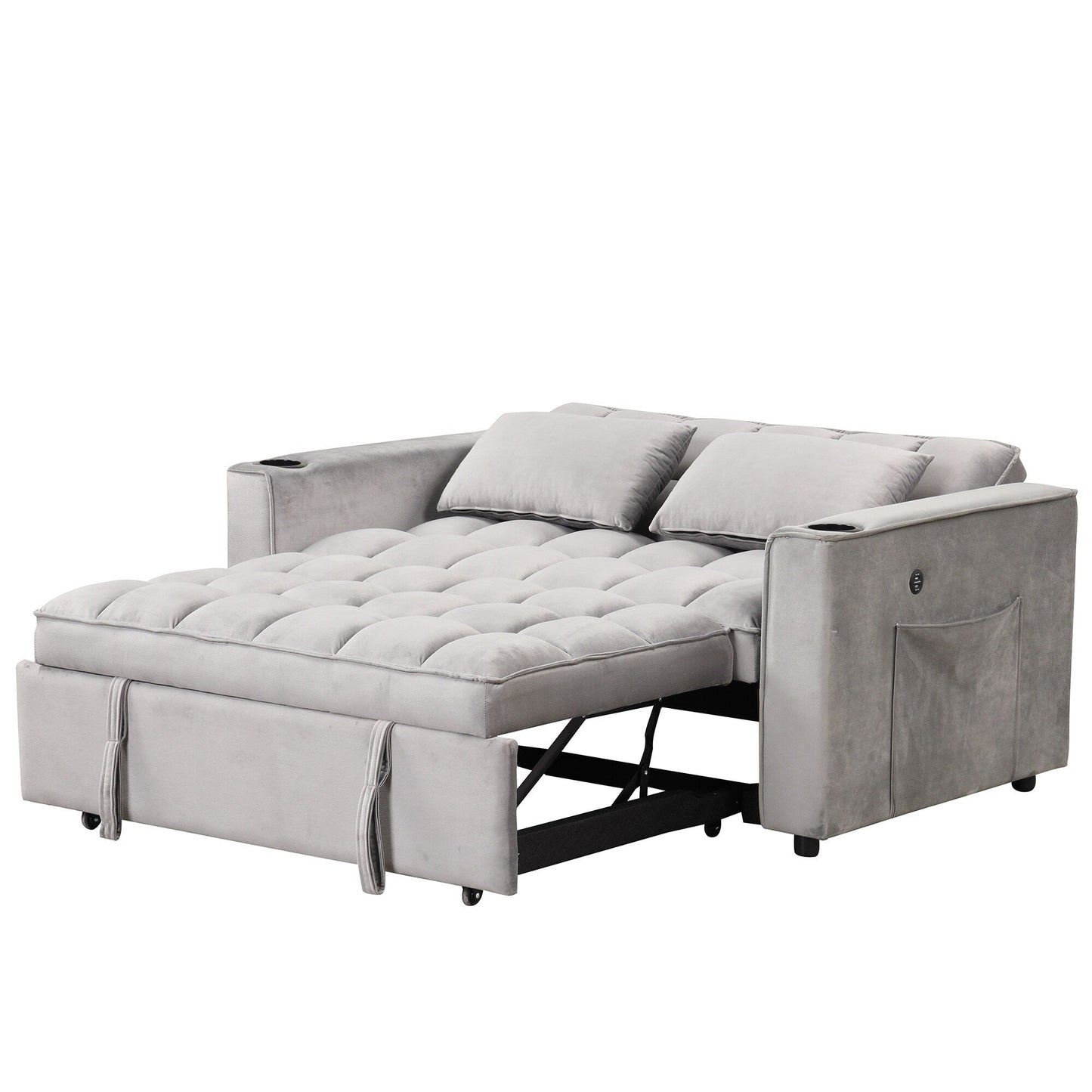 Roomfitters 58 4-1 Multi-functional Sofa Bed with Cup Holder and USB Port for Living Room or Apartments